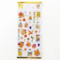 Bronzing PET crystal epoxy stickers with vintage rose and butterfly designs for DIY - Flower Love