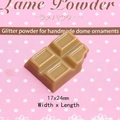 Miniature brown resin chocolate bar charm for DIY phone case crafts, size 17x24mm - Small Bitten Style - Light Coffee
