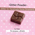 6x15mm mini dark brown resin chocolate charm for DIY crafts and jewelry making - Fan-shaped Style - Dark Coffee