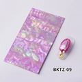 Iridescent pink-purple shell 3D nail art sticker BKTZ-09 with natural pearlescent finish - No.09 / Pink-Purple Iridescent