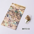 3D natural abalone shell nail sticker with iridescent rainbow glow for manicures - No.03 / Natural Original Iridescent