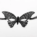 Elegante schwarze Spitzen-Schmetterlingsmaske mit Band für Maskerade-Party und Kostüme - X-Schmetterling (A-07X)