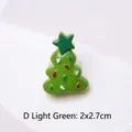 Detail of light green resin Christmas tree accessory with 2x2.7cm size specification - Style D-Light Green