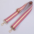 Tracolla intrecciata regolabile con strisce colorate e ganci in metallo dorato - Accessori Dorati Stile 04