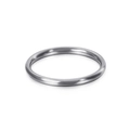Anillo clásico de acero de titanio plateado con acabado pulido liso y diseño puro - US 6 / Color Acero