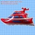 Red speedboat foil balloon for birthday parties, 98x70cm inflatable ocean theme decoration - Speedboat