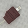 Funny chocolate shaped silicone cable protector for Lightning charging cables - Chocolate