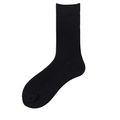 Classic black ribbed crew socks for men made of breathable cotton in minimalist style - One Size / Black