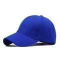 Dettaglio cappellino da baseball blu reale con struttura a sei pannelli e tessuto twill - Regolabile / Blu Reale