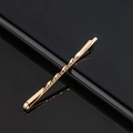 Minimalist gold hollow heart hair clip with metallic finish and reflective surface - Braid Texture Metal Bobby Pin