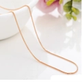 Elegant rose gold box chain necklace with daisy pendant on white ceramic bowl - Chain Only / Box Chain / Rose Gold