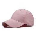 Detalle de gorra de béisbol rosa en ante sintético con textura fina y estructura de 6 paneles - Ajustable / Rosa