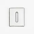 DIY chrome 8mm hollow zinc alloy letter slider accessory for bracelets and keychains - Letter I