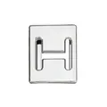 Polished chrome 8mm hollow letter H metal charm for DIY jewelry and wristbands - Letter H