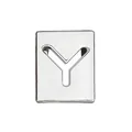 DIY accessory: Silver-toned alloy 8mm hollow letter Y for wristbands and keychains - Letter Y