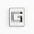 Zinc alloy hollow DIY 8MM silver letter G slide charm for bracelets and wristbands - Letter G