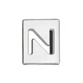 8mm chrome zinc alloy hollow letter N slider charm for DIY bracelets and wristbands - Letter N