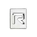8mm chrome zinc alloy slide letter R charm for DIY keychain and bracelet making - Letter R