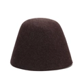 Dettaglio della spessa trama in feltro di lana color caffè di un cappello da pescatore - M（56-58cm） / Caffè Misto