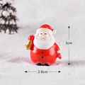 Miniature Santa Claus figurine with golden bell, 3cm x 2.8cm resin Christmas ornament - Santa Claus Style 6