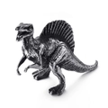 Modello di Spinosaurus in acciaio inossidabile grigio scuro lucido con spine dorsali - Spinosaurus (KD042-JX)