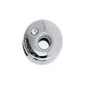 Dettaglio charm scorrevole 8mm argento con cristallo per braccialetti fai-da-te - Cromo-Lettera O