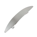 Pinza de pelo fina en metal plateado cepillado con elegante forma de hoja curva - Cepillado / Plateado