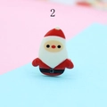 Mini figurine de Père Noël en résine pour bricolage de Noël et décorations de fête - Environ 2 cm / Style 2-Père Noël avec canne