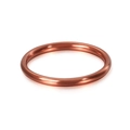 Anillo minimalista de acero inoxidable chapado en oro rosa 18K con acabado pulido - US 7 / café