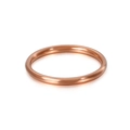 Minimalist stainless steel ring in rose gold finish with polished smooth surface - Rose Gold