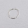 Flacher silberner Edelstahlring mit gebürsteter Oberfläche für DIY-Schmuck - 25mm / Stahlfarbe