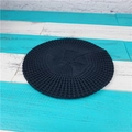 Classic black knitted beret hat for women with a warm wool texture and minimalist design - M (56-58cm) / Black