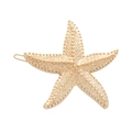 Pinza para el pelo de estrella de mar dorada vintage con acabado mate texturizado - Estrella de mar dorada (Estilo con textura)