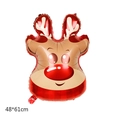 Festive red reindeer head foil balloon for Christmas party decor, size 48x61cm - Reindeer Head