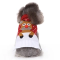 Joli pull de noël pour chien motif renne col roulé chaud tricot hiver pour animaux de compagnie. - S / Rouge Blanc