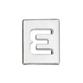 DIY silver hollow letter E slider accessory for 8mm wristband and bracelet charms - Letter E