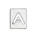 DIY 8mm silver zinc alloy slide charm with hollow letter A for personalized bracelets - Letter A