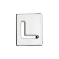 Zinc alloy hollow alphabet L slider charm for DIY 8mm wristband and keychain jewelry - L
