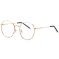Monture de lunettes ronde classique en métal doré avec verres circulaires de style rétro - Monture dorée