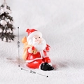 Miniature Santa Claus figurine with gift bag, 4x3cm Christmas resin landscape decor - Santa Claus No. 11