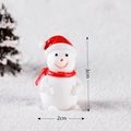 Miniature resin snowman figurine with red hat for DIY Christmas micro landscape 3x2cm - Lemon Yellow Style 2 Snowman