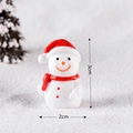 Miniature 3cm Christmas snowman figurine for micro landscape DIY resin decor - Ginger Style 4 Snowman