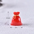 Miniature red resin lucky bag ornament for Christmas DIY crafts with golden cord detail - Style 2 Gift Bag