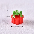 Miniature red resin gift box with green ribbon ornament for Christmas micro landscape - Style 14 Gift Box