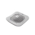 Copertura quadrata grigia in silicone per scarico con fori filtranti per cucina e bagno - Grigio Convesso