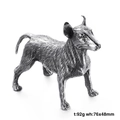 Statuetta Bull Terrier in acciaio inossidabile lucido, decorazione cane in metallo 92g - Bull Terrier (KD028-K)