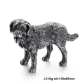 Labrador retriever metal dog figurine in vintage silver finish weighing 310g - Rottweiler (KD032-K)