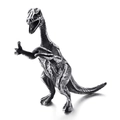 Modello di dinosauro in metallo argentato lucido per decorazione di interni - Megaraptor (KD039-JX)