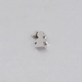 Polierter Mädchen-Anhänger aus Edelstahl für DIY-Schmuck mit kleinen Lochperlen - Stahlfarbe