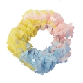 Dettaglio dell'elastico per capelli con paillettes a sirena e trama in rete - Sfumatura Blu Gelatina
